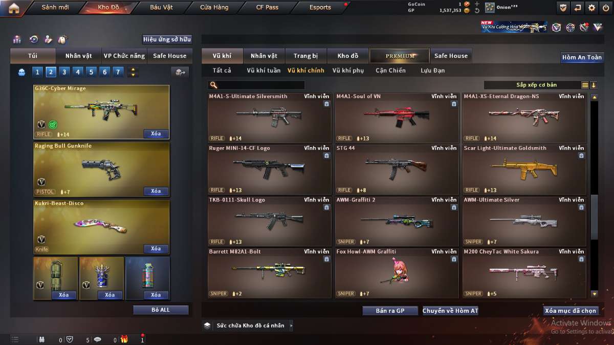 shop acc cf uy tin gia re